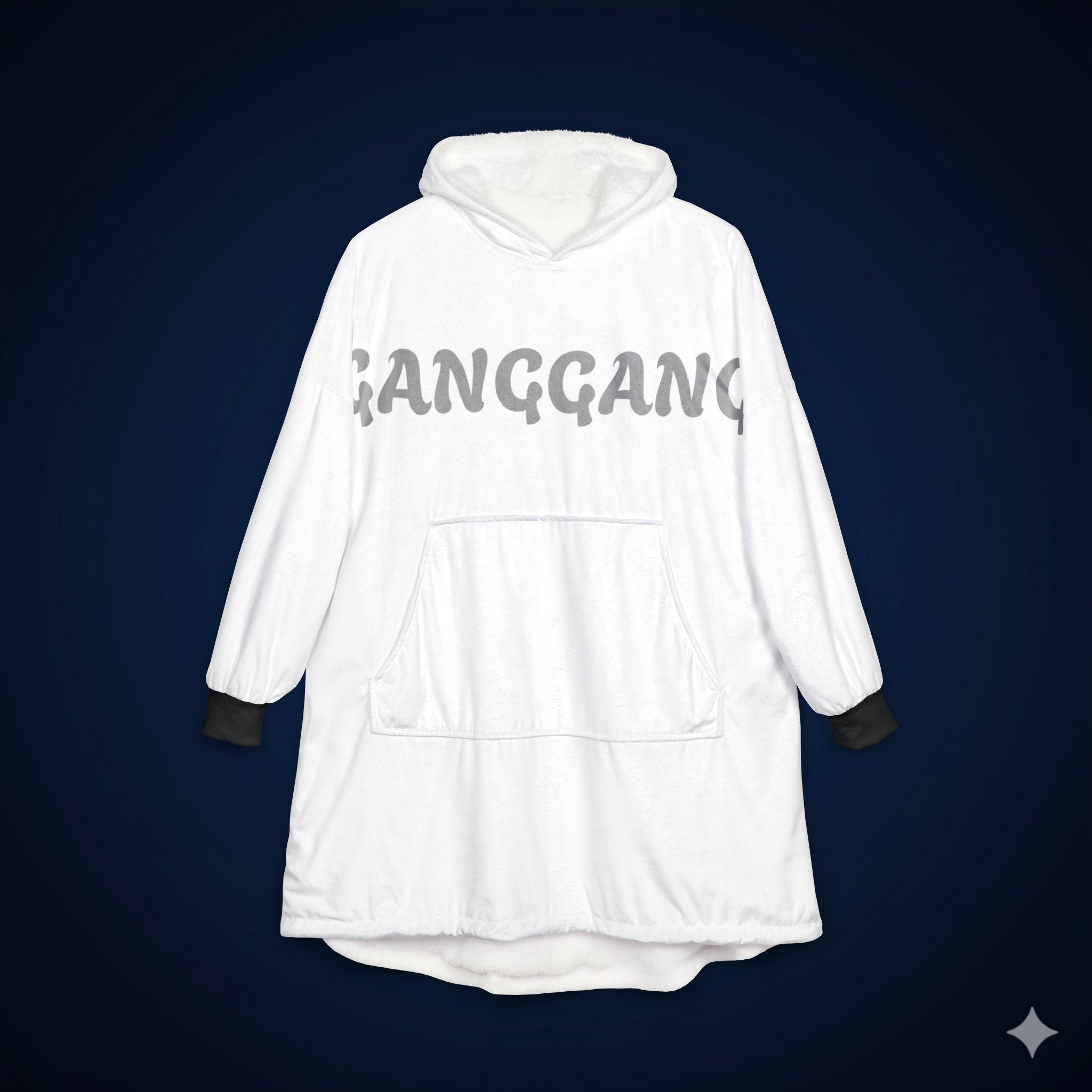 Holiday Beats Hooded Blanket — Vintage Santa Peace Sign Cozy Wearable Throw